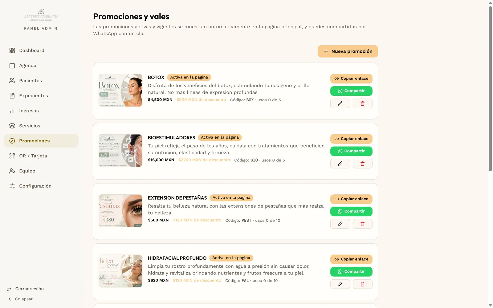 AestheticHealth: Promociones y vales