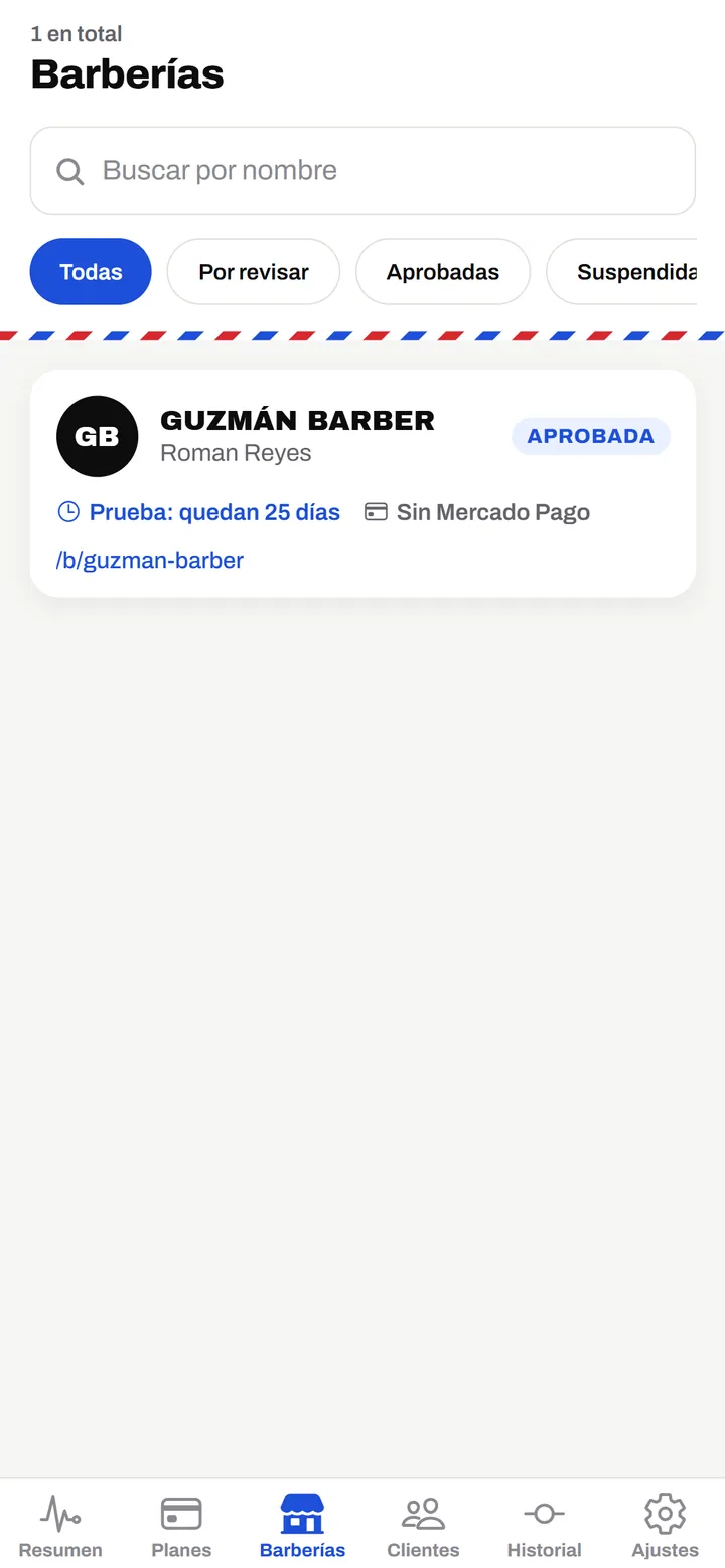 BarberUs: Barberías