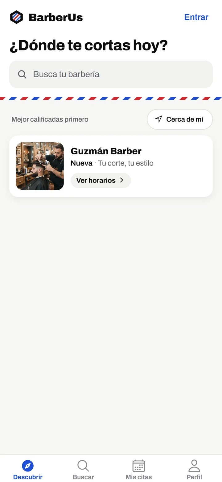 BarberUs: Descubrir