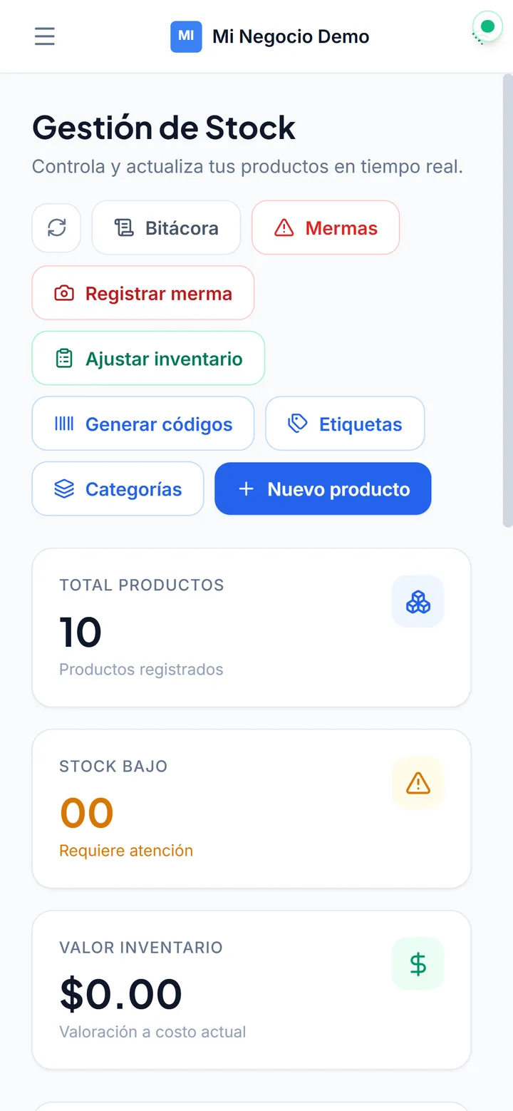 TuPOS360: Inventario